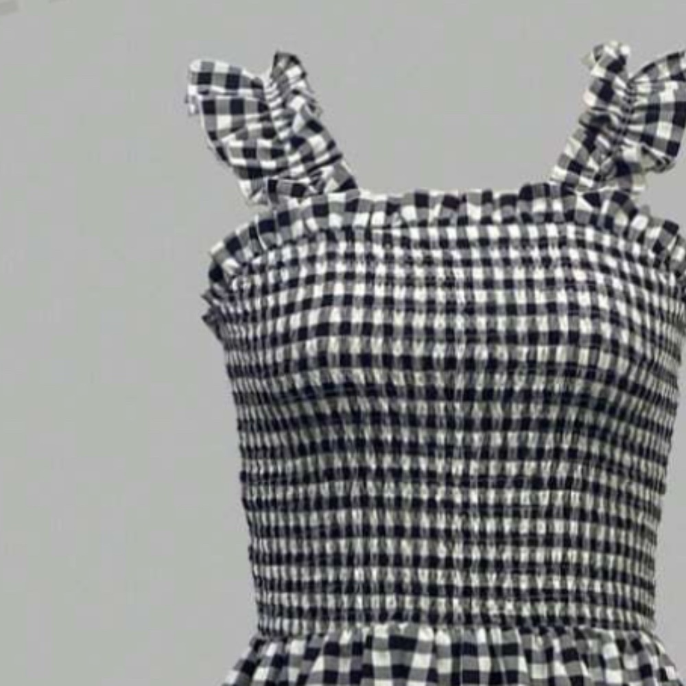 Boho Gingham Print Ruffle Sleeve Maxi Dress - Picture 6 of 7